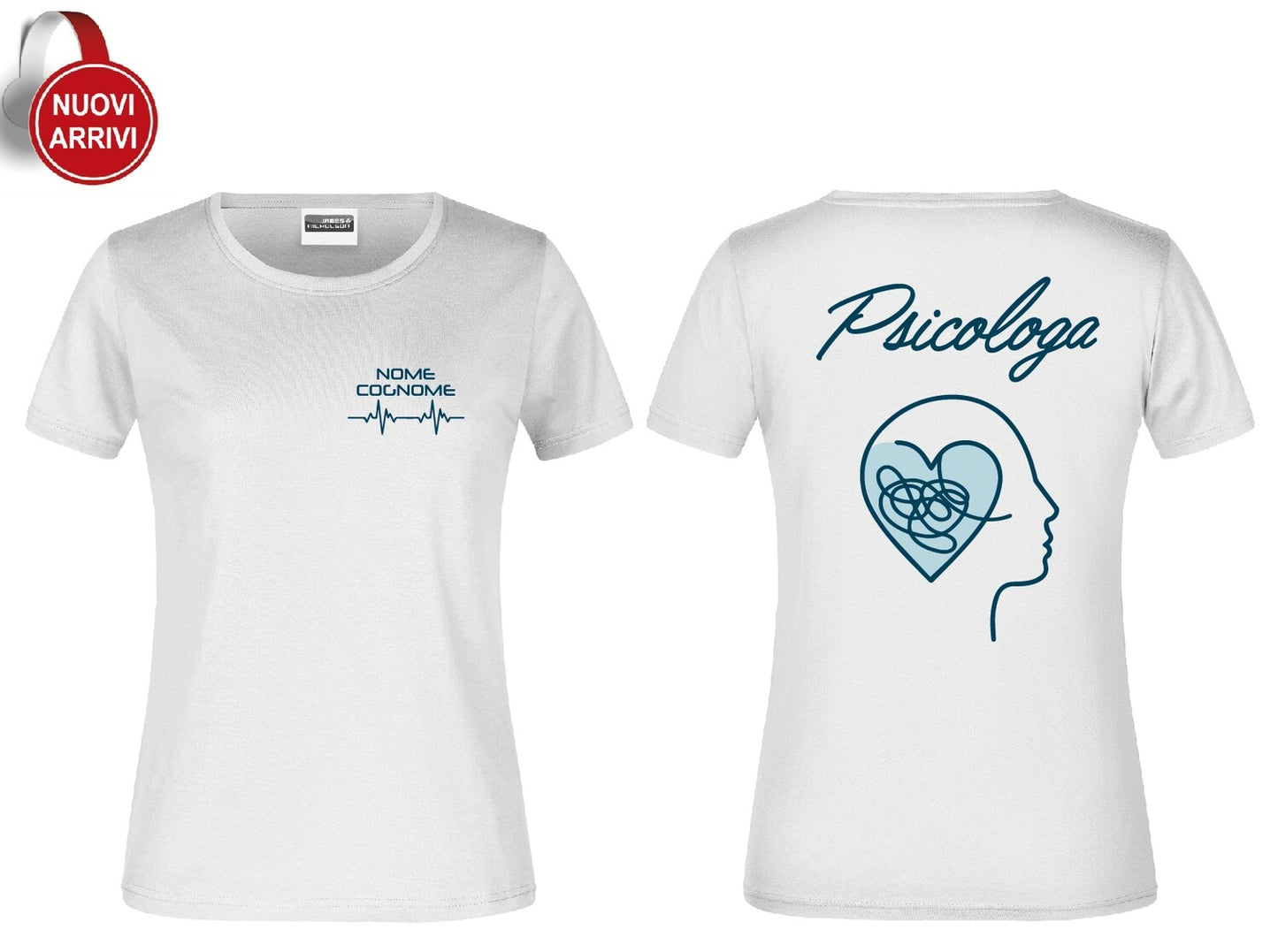 T-shirt Psicologa e Psicologo - Personalizzata con nome
