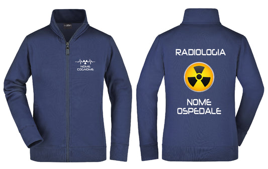 Felpa Radiologia Full Zip - Personalizzata con nome