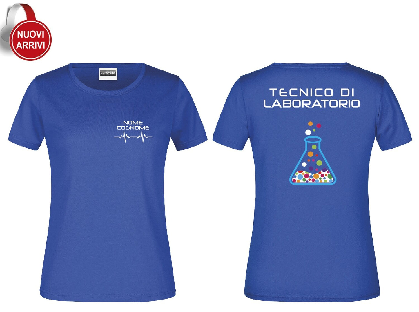 T-shirt Tecnico laboratorio - Personalizzata con nome