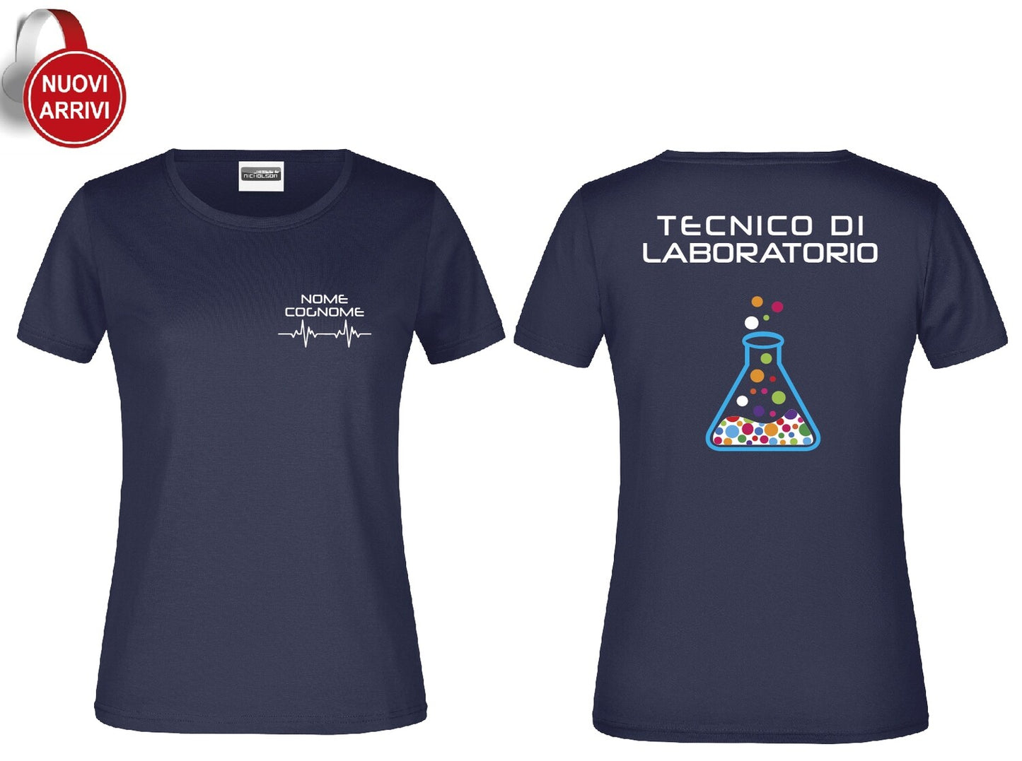 T-shirt Tecnico laboratorio - Personalizzata con nome