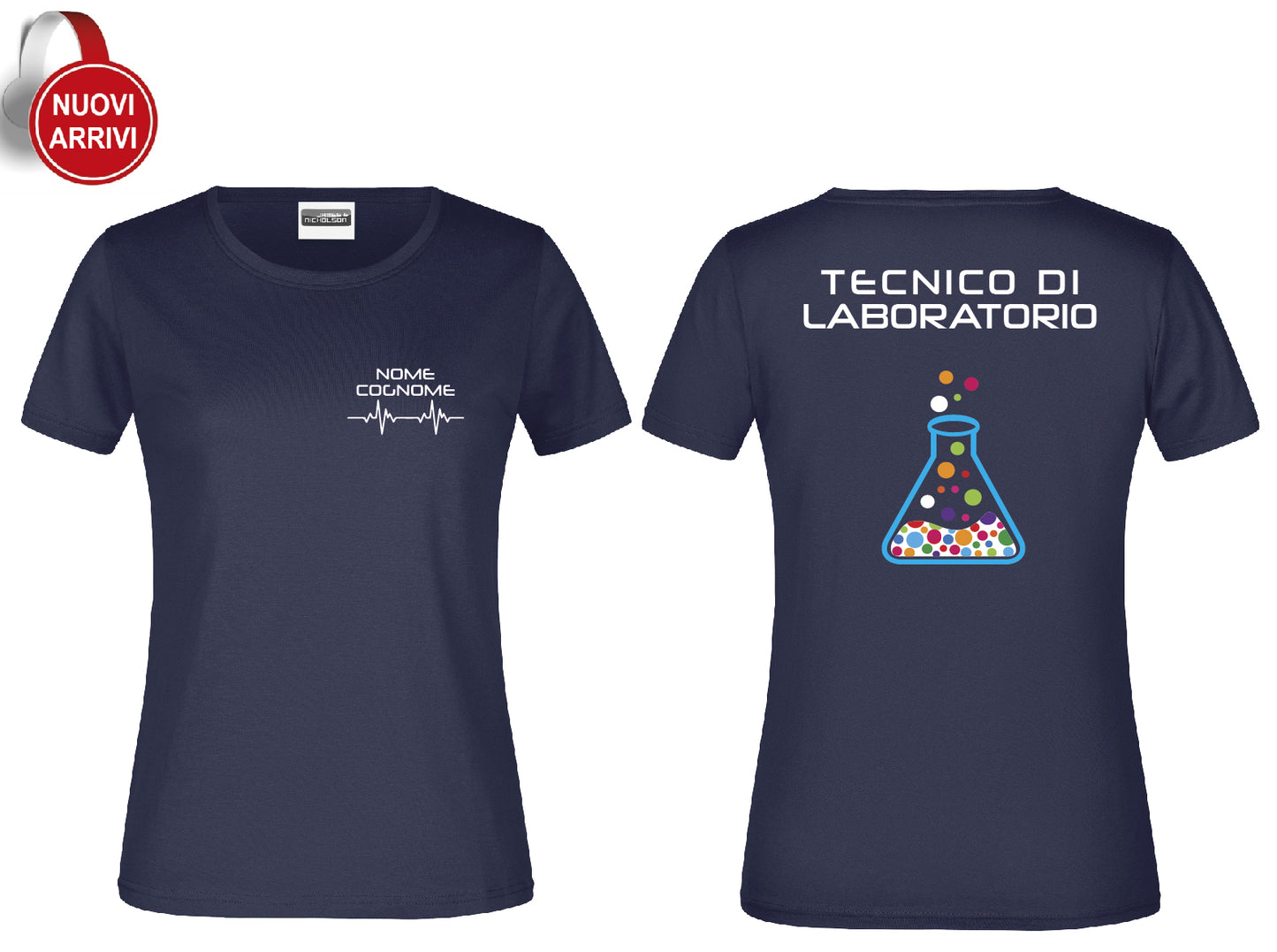 T-shirt Tecnico laboratorio - Personalizzata con nome