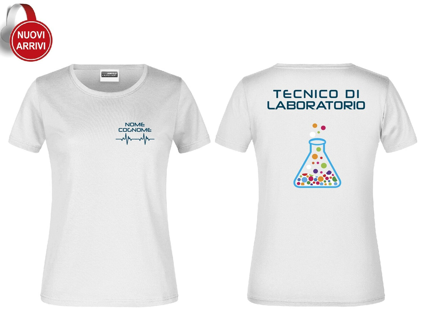 T-shirt Tecnico laboratorio - Personalizzata con nome