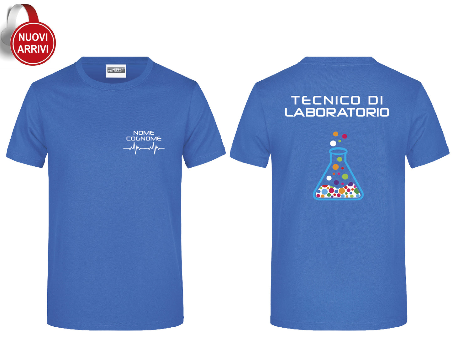 T-shirt Tecnico laboratorio - Personalizzata con nome