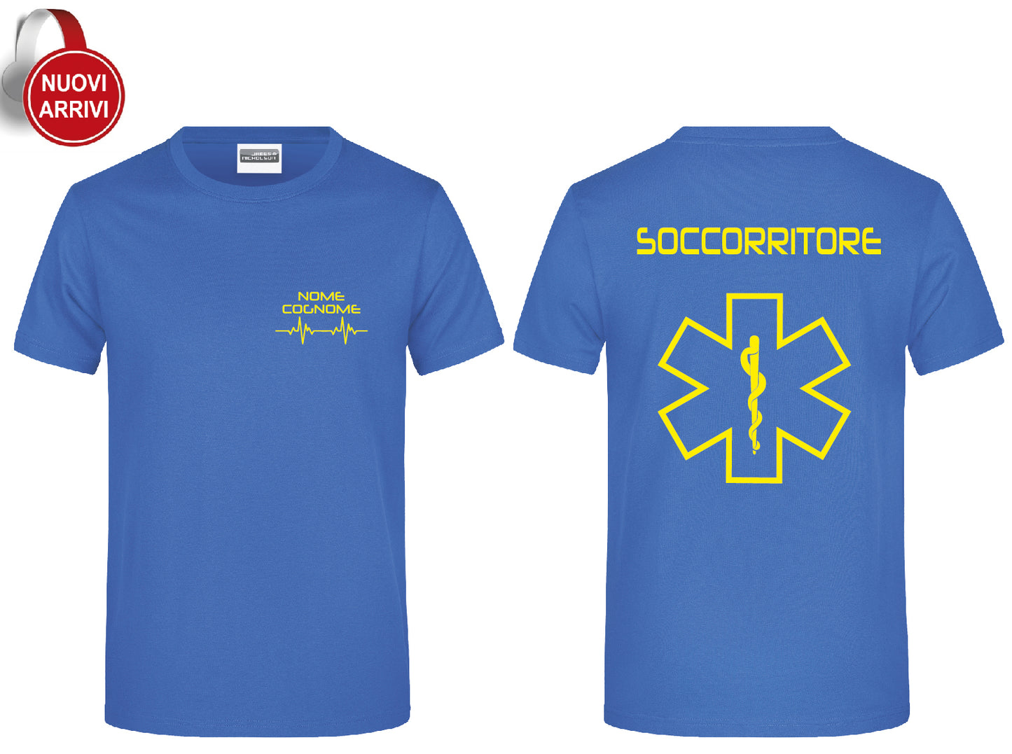 T-shirt Soccorritore Fluo - Personalizzata con nome