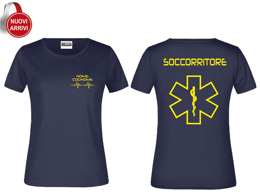 T-shirt Soccorritore Fluo - Personalizzata con nome
