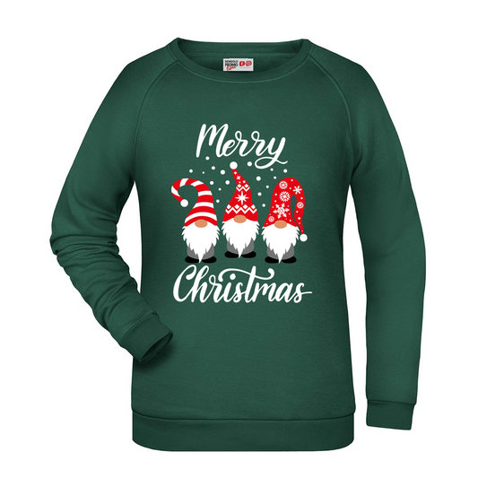 Felpa Natale donna Gnomi e Folletti - Verde