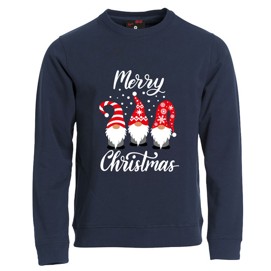 Felpa Natale uomo Gnomi e Folletti - Blu