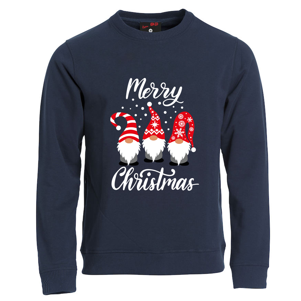 Felpa Natale bambini Gnomi e Folletti - Blu