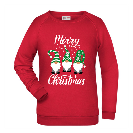 Felpa Natale donna Gnomi e Folletti - Rossa