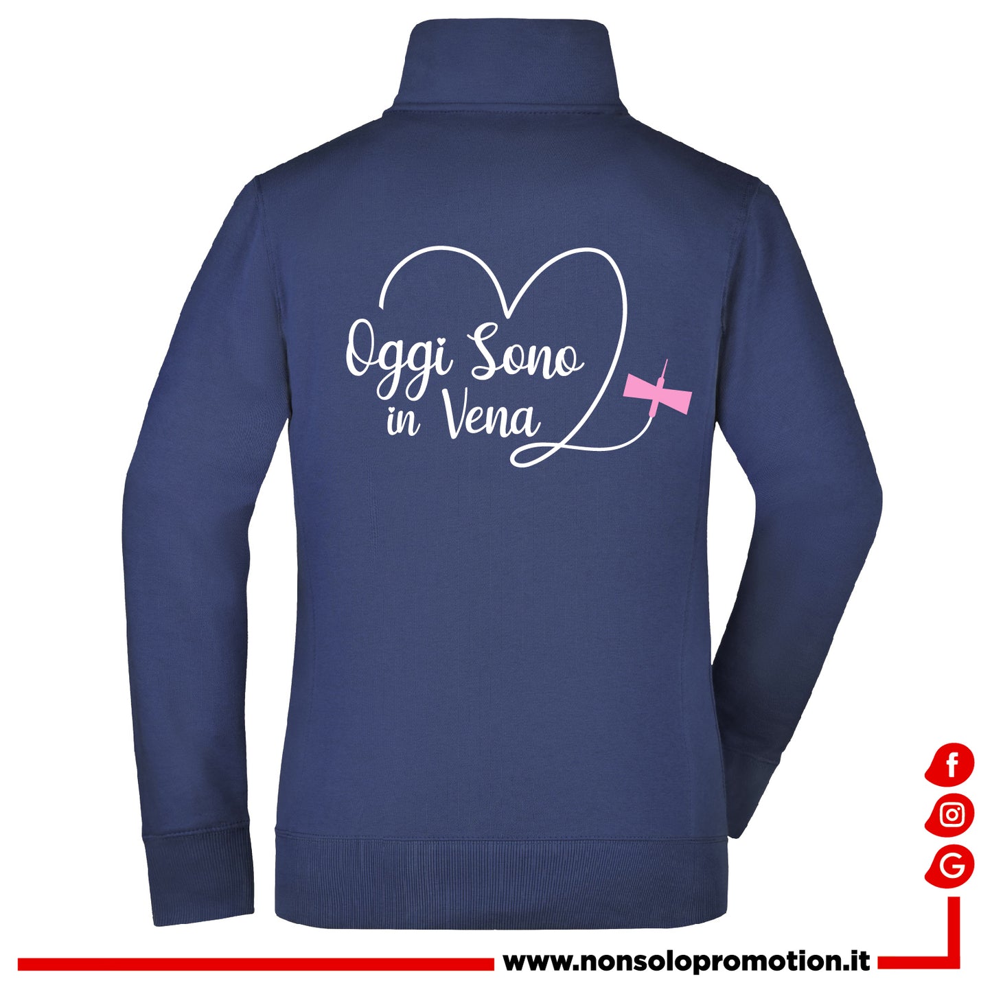 Felpa Oggi sono in vena Full Zip varie professioni e Personalizzata con nome