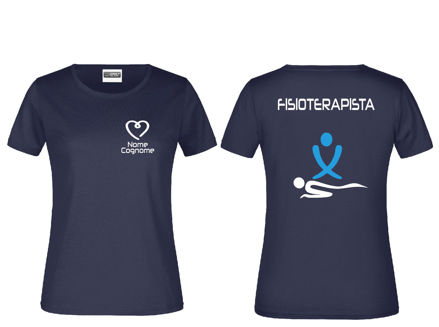 T-shirt Fisioterapista - Osteopata - Massofisioterapista - Massoterapista - Personalizzata con nome