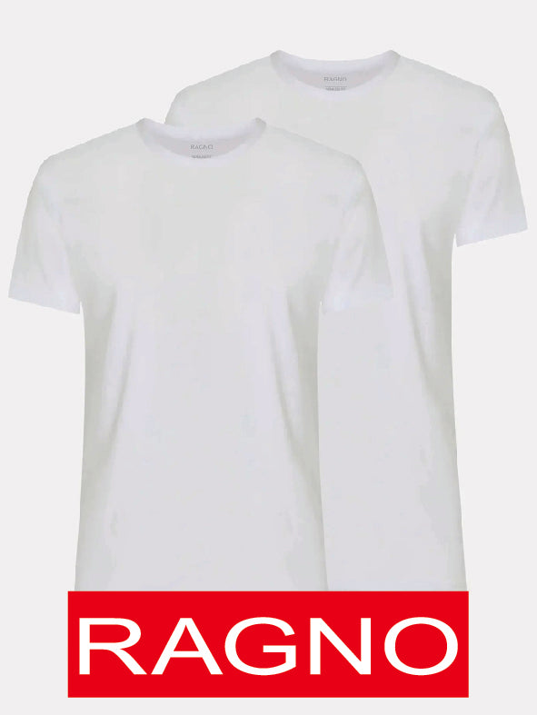 T-shirt Maglificio Ragno maglietta girocollo in cotone Bianco Bipack 2x1