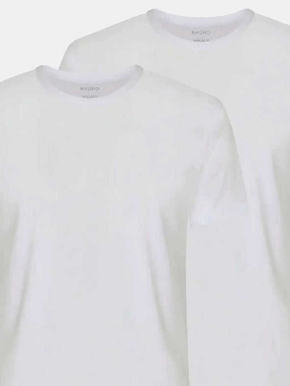 T-shirt Maglificio Ragno maglietta girocollo in cotone Bianco Bipack 2x1