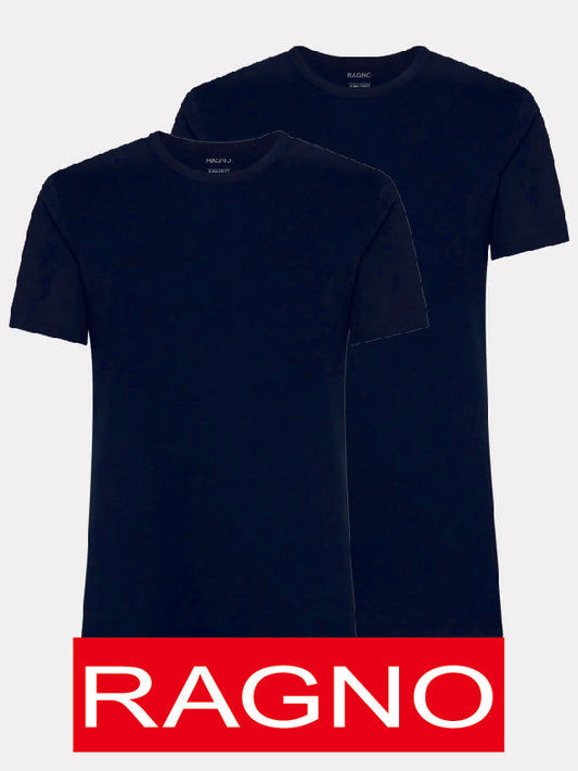 T-shirt Maglificio Ragno maglietta girocollo in cotone Blu Bipack 2x1
