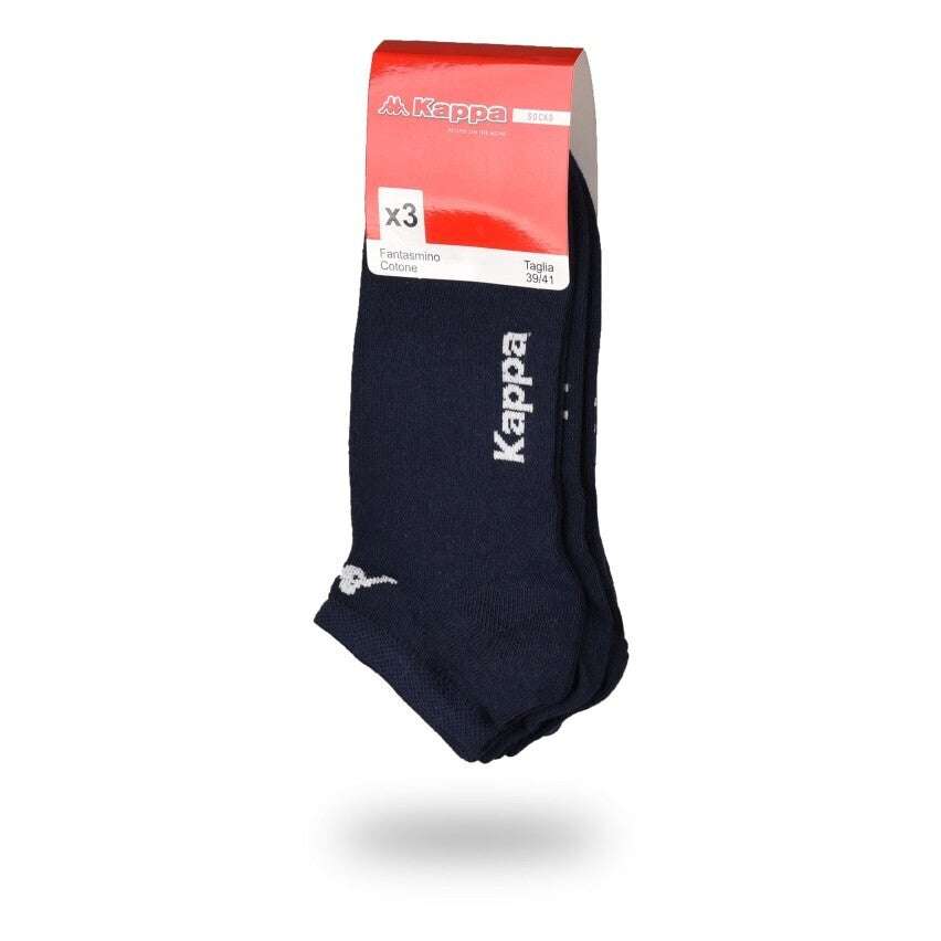 Mini calze fantasmini tennis uomo donna Kappa k006 in cotone 3 paia