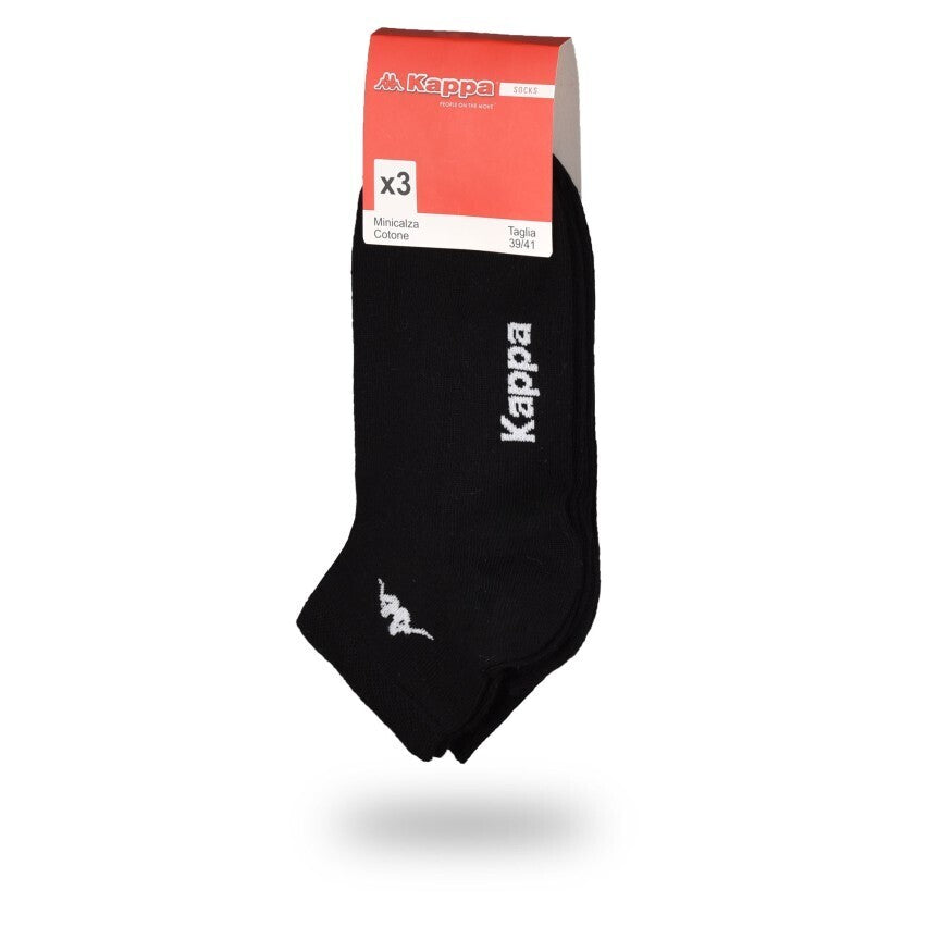 Mini calze fantasmini tennis uomo donna Kappa k004 in cotone 3 paia