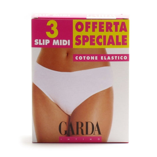 GARDA - Confezione da 3 pezzi - Slip donna midi - Cotone Elasticizzato - Slip Midi- 3902