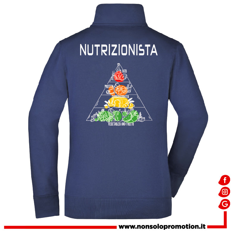 Felpa Nutrizionista Dietologo Full Zip - Personalizzata con nome