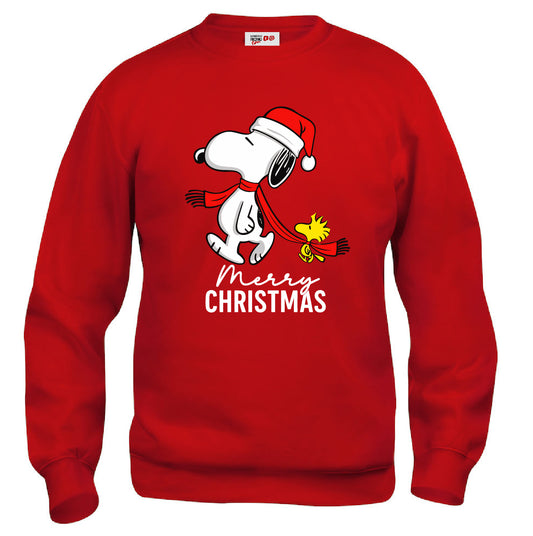 Felpa di Natale Unisex – Design Esclusivo Snoopy - Rossa